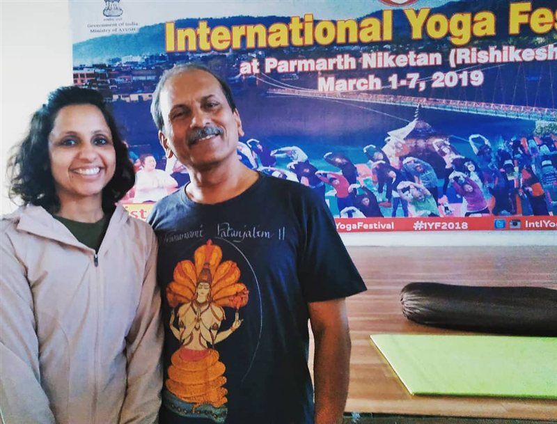 With Iyengar Teacher Arun Ji